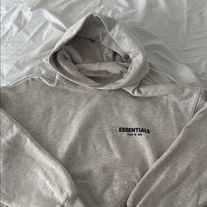 Fear of God Essentials Light Gray Hoodie